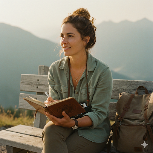 Portrait of Elara Vance, the nomadic traveler